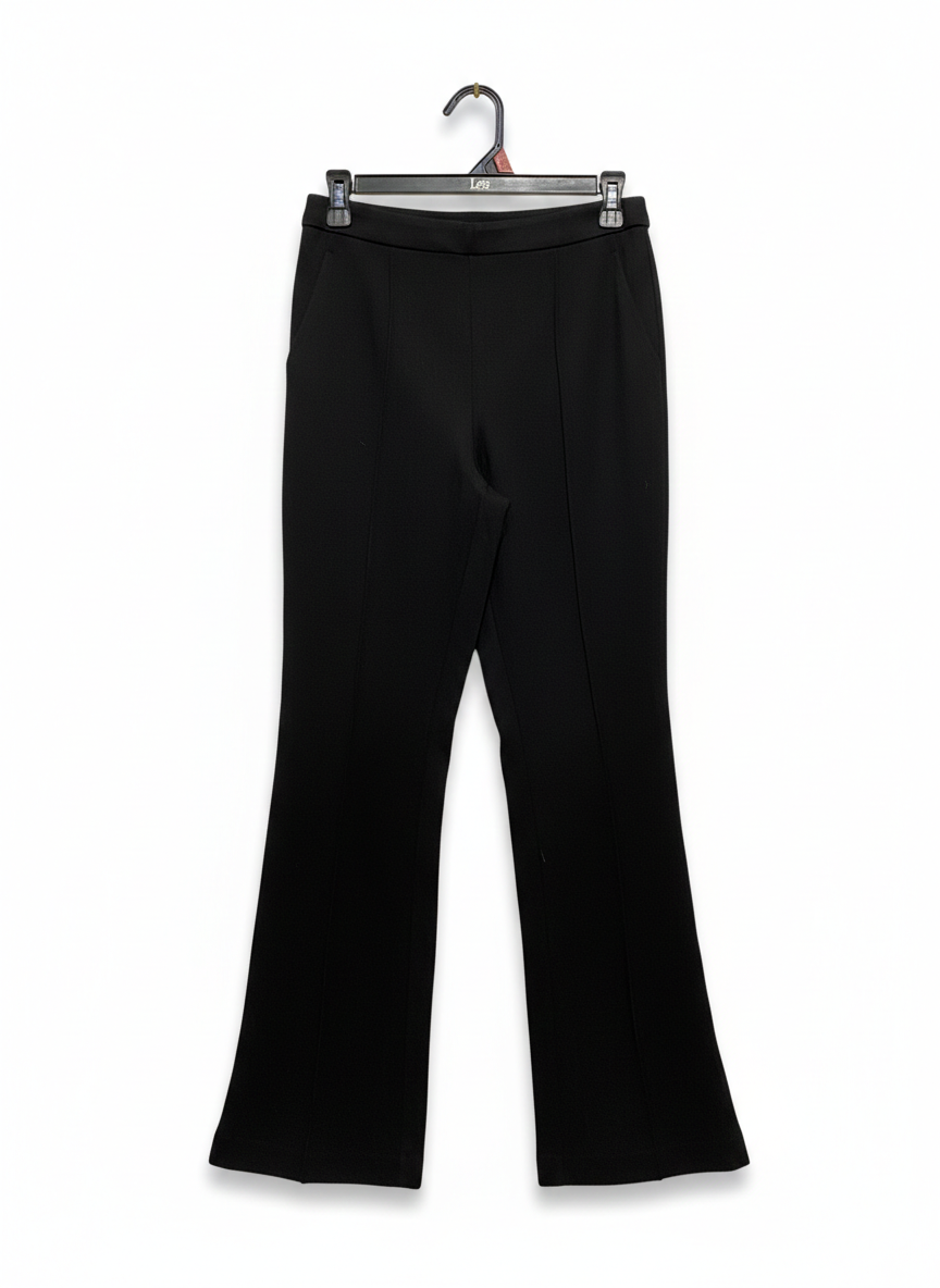 MEET METRO |M| WAIST 27| BLACK HIGH-RISE DRESS PANTS WITH STRUCTURED FRONT SEAM AND STRETCH FIT