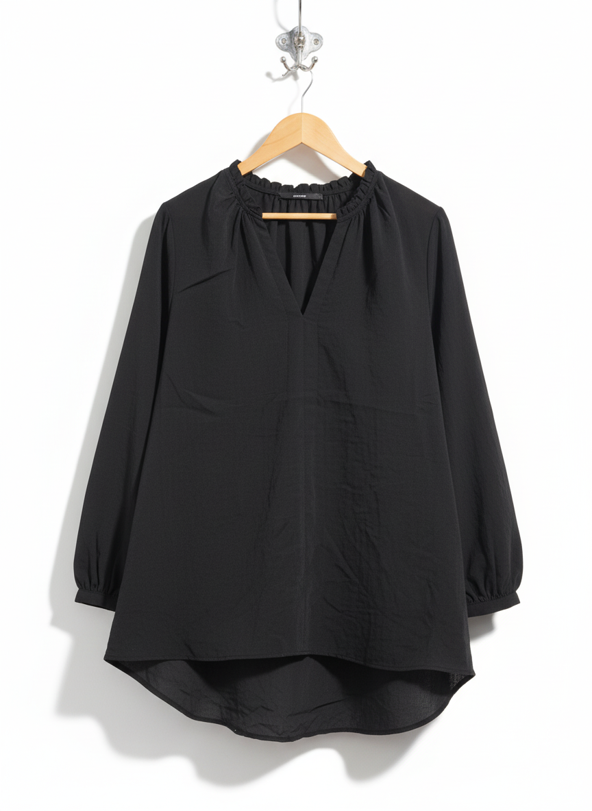 GEORGE Black Long-Sleeved Blouse