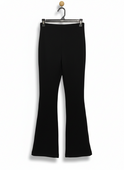 WOMEN'S HIGH-WAISTED BLACK FLARE PANTS | CHIC BOOTCUT SLACKS |M| WAIST 26|