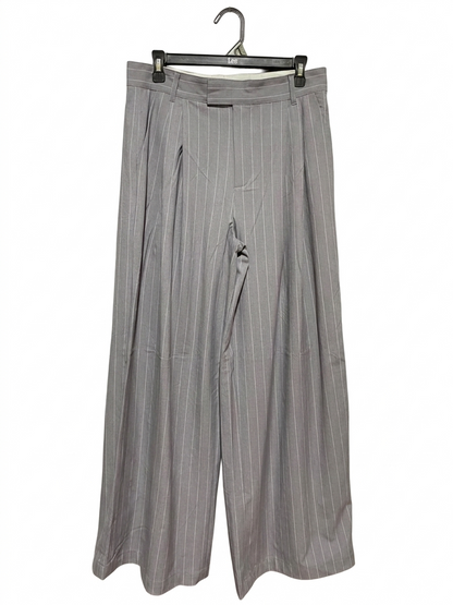 COTTON ON |L| WAIST 31| B26| SOPHISTICATED GREY PINSTRIPE WIDE-LEG TROUSERS