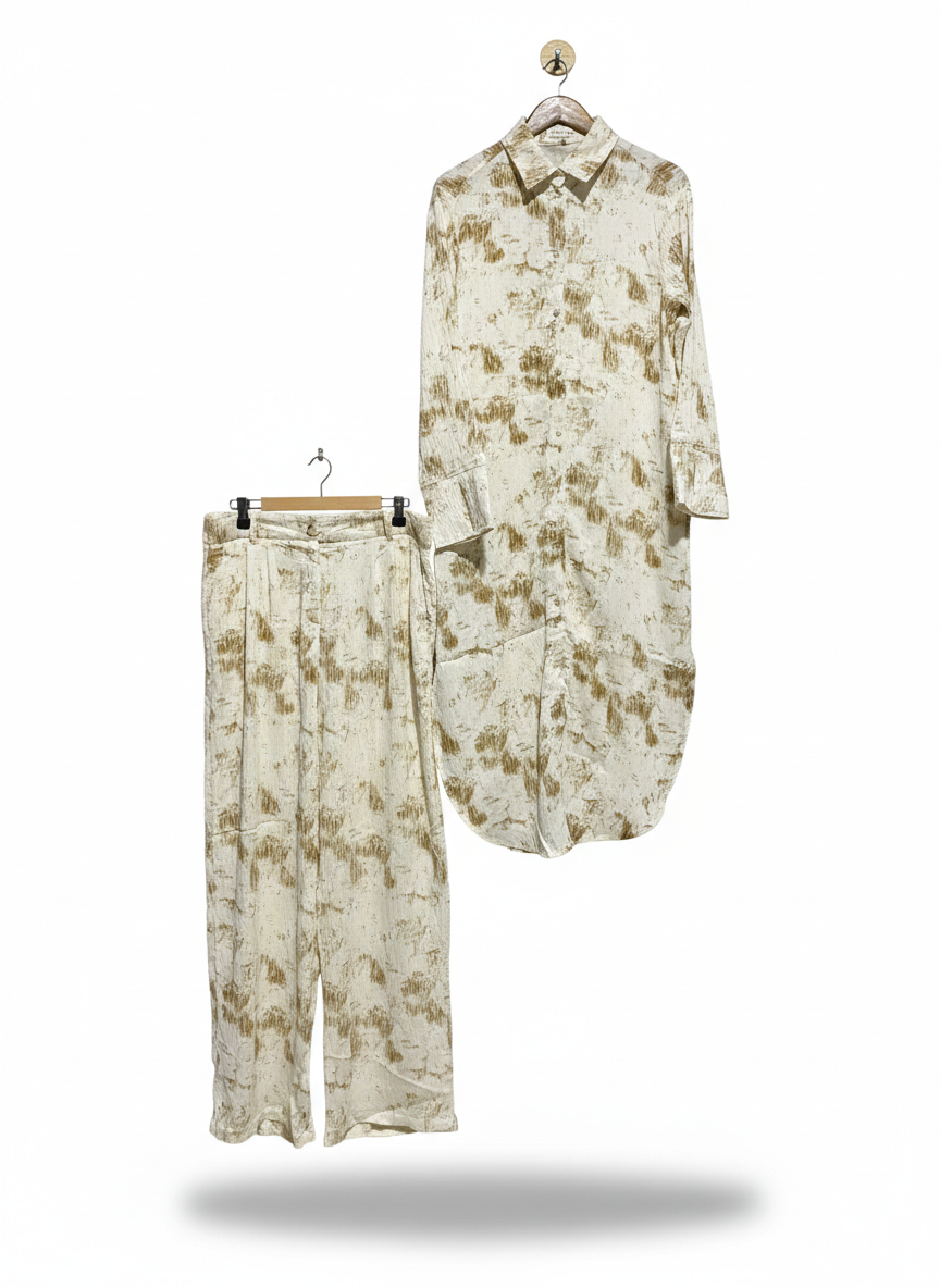 LITTLE LIES |L| ABSTRACT EARTH-TONE PRINT CO-ORD SET