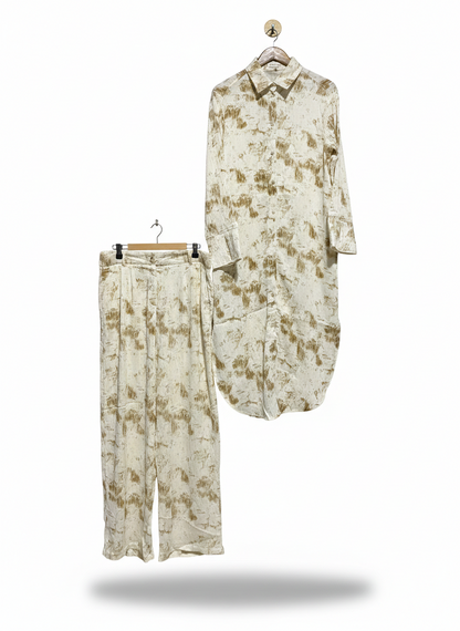LITTLE LIES |L| ABSTRACT EARTH-TONE PRINT CO-ORD SET