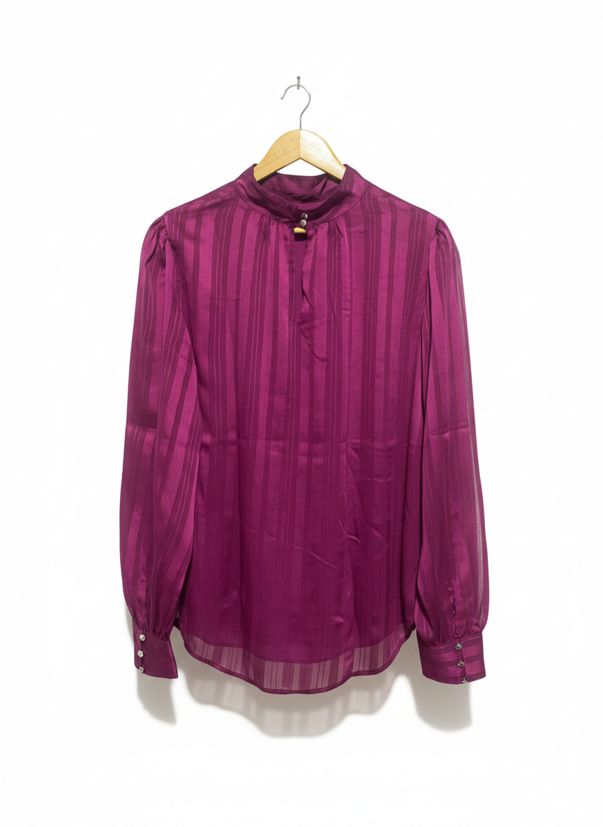 PORTMANS |XL| BUST 24| MOCK NECK LONG SLEEVE BLOUSE