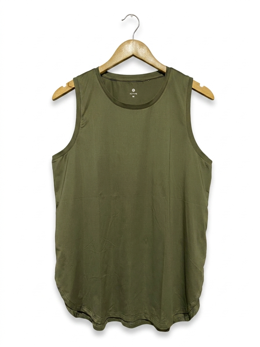 ACTIVE |L| BUST 20| B20| OLIVE GREEN ACTIVE TANK TOP