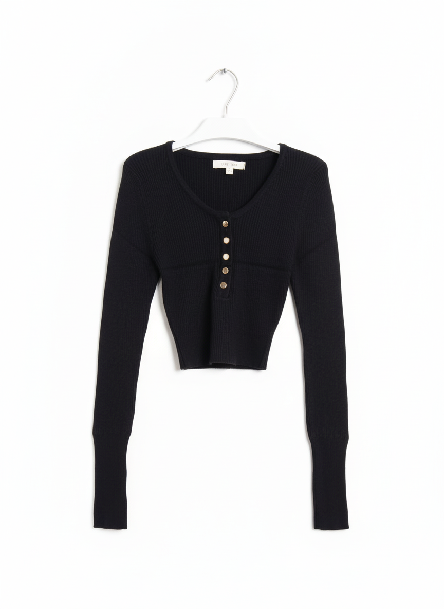 Love Tree | Black Crop Top