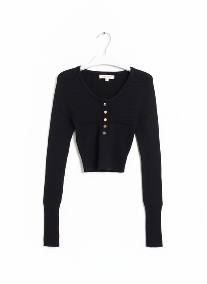 Love Tree | Black Crop Top