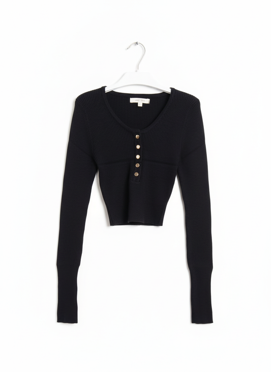 Love Tree | Black Crop Top