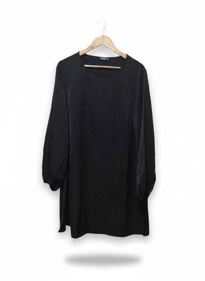 SHEIN Curve Women's Black Classic Fit Long Sleeve Top