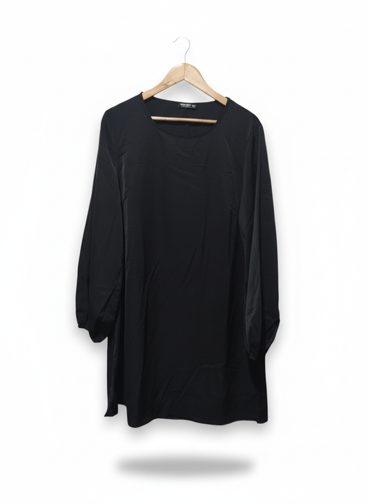 SHEIN Curve Women's Black Classic Fit Long Sleeve Top