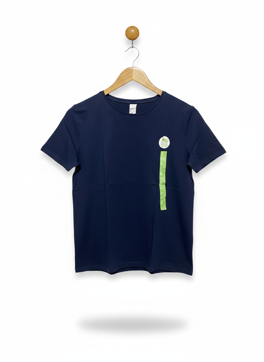 ANKO |L| BUST 18| B13 |WOMEN'S NAVY BLUE ESSENTIAL COTTON TEE – CLASSIC SHORT SLEEVE ROUND NECK TOP