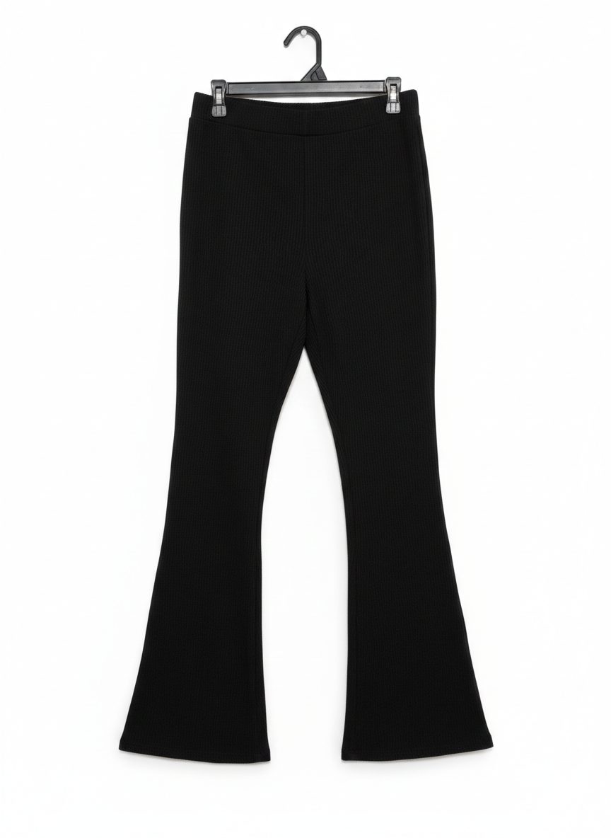 SHEIN |L| WAIST 30| HIGH-WAISTED STRETCH TROUSERS WITH RETRO BELL-BOTTOM SILHOUETTE