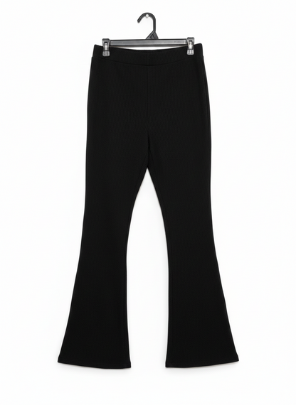 SHEIN |L| WAIST 30| HIGH-WAISTED STRETCH TROUSERS WITH RETRO BELL-BOTTOM SILHOUETTE