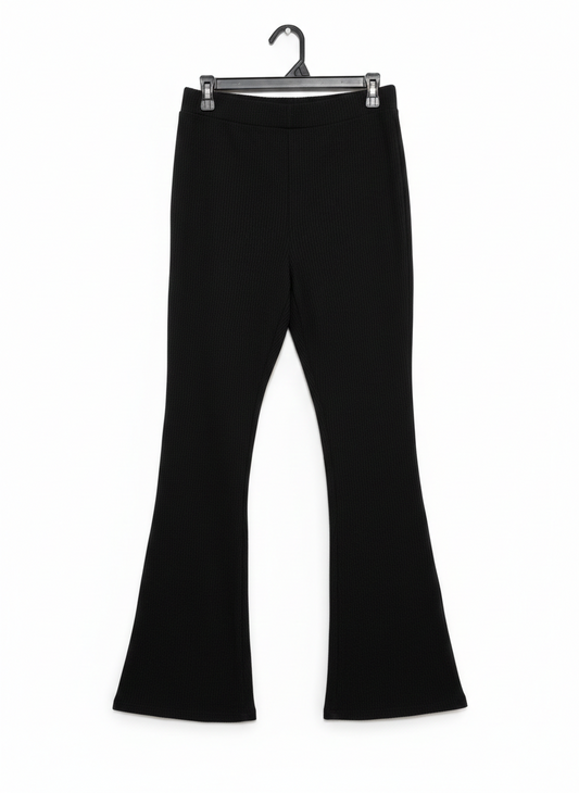 SHEIN |L| WAIST 30| HIGH-WAISTED STRETCH TROUSERS WITH RETRO BELL-BOTTOM SILHOUETTE