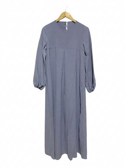 SHEIN |M| BUST 20| B6| ELEGANT DUSTY LAVENDER MAXI DRESS WITH BISHOP SLEEVES