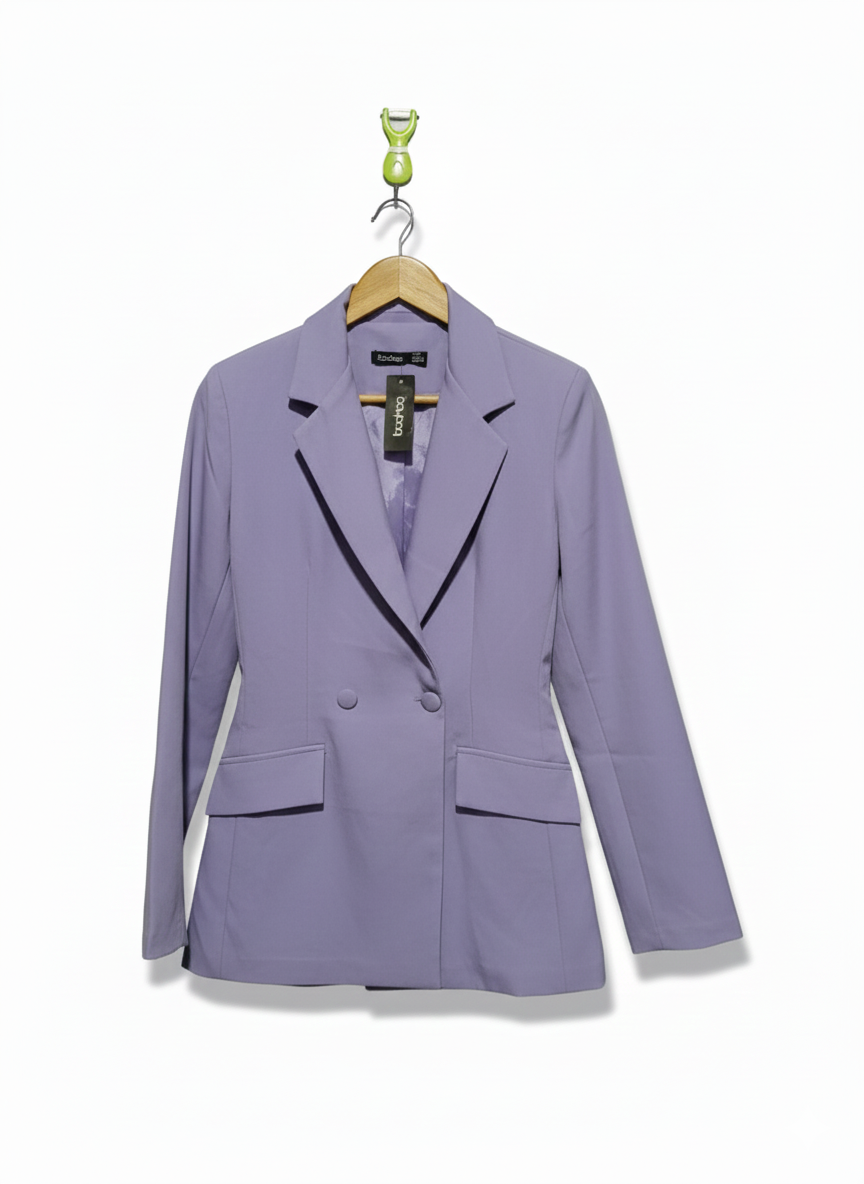 BOOHOO|M|BUST 18|LILAC DOUBLE-BREASTED BLAZER JACKET