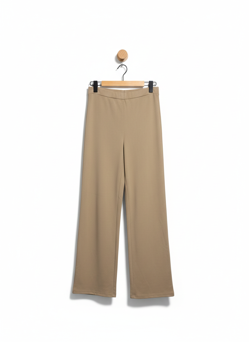 SBETRO |S| WAIST 24| DESERT SAND WIDE-LEG LOUNGE TROUSERS