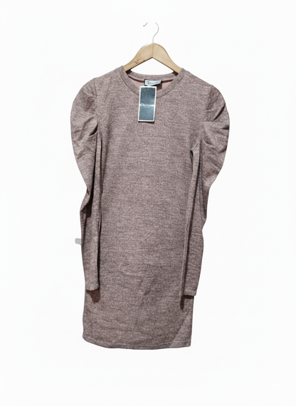 EDREHI Puff Sleeve Sweatshirt Dress