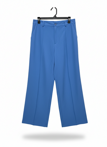 CHALTEN BLUE WIDE-LEG TROUSERS |L| WAIST 32|