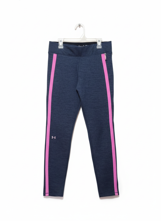 UNDER ARMOUR|L|WAIST 30| Navy Blue Hot Pink Insert Space Dye Athletic Pants