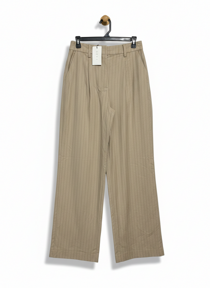 AERE |M| WAIST 28| PINSTRIPE HIGH-WAIST WIDE-LEG TROUSERS