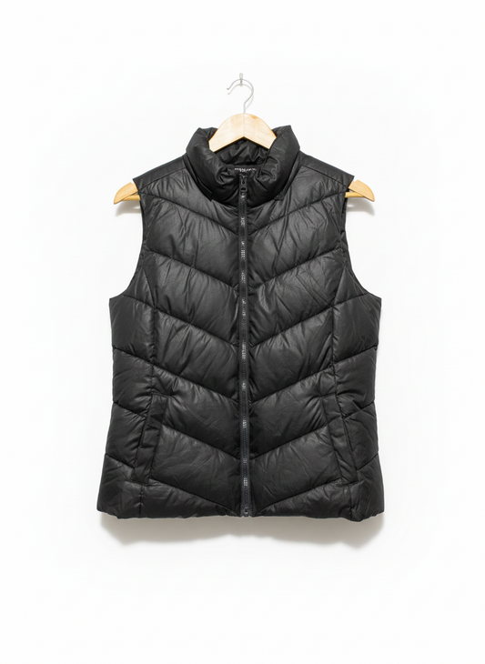 GAP |S| BUST 19|  Black High-Collar Puffer Vest