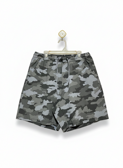 LULULEMON |M| WAIST 28| Grey Camouflage Athletic Shorts