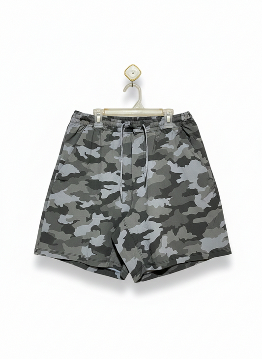 LULULEMON |M| WAIST 28| Grey Camouflage Athletic Shorts