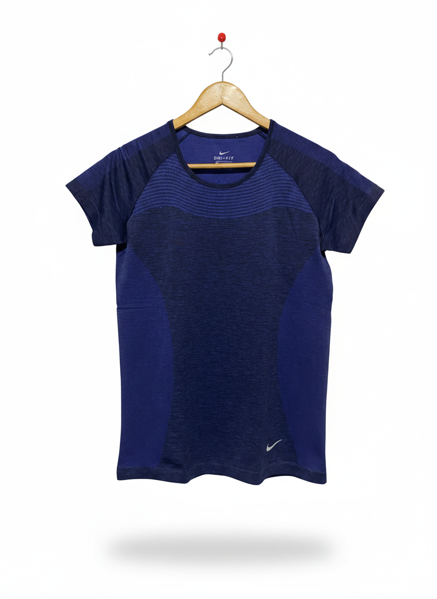 NIKE |S| BUST 17| VIBRANT NAVY DRI-FIT PERFORMANCE ATHLETIC T SHIRT