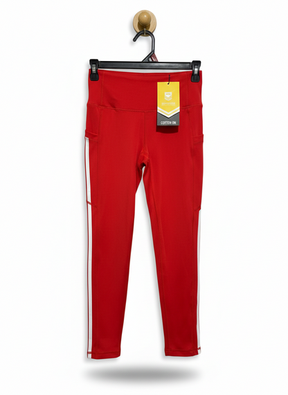 COTTON ON |XS| WAIST 24| BODY WOMEN’S RED HIGH-RISE LEGGINGS