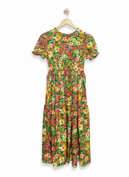 SHEIN |S| BUST 16| C3| SALONI ENA MIDI SHIRT DRESS IN MANDEVILLA FOLIAGE
