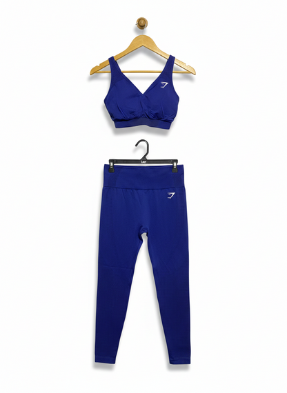 GYMSHARK |L| COBALT BLUE SEAMLESS ACTIVE SET