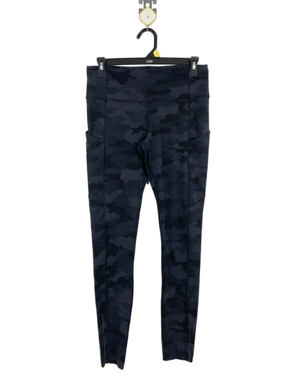 LULULEMON | M| WAIST 28| PREMIUM DARK CAMO REFLECTIVE RUNNING TIGHTS