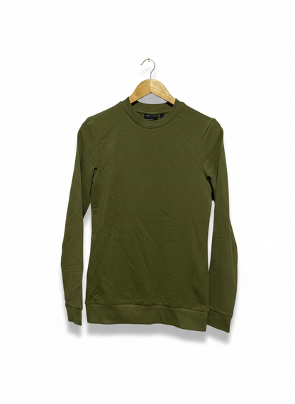 ASOS DESIGN|XS|BUST 17|Olive Green Long-Sleeved Sweatshirt
