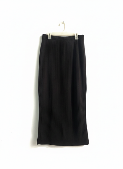 NEWLOOK|M|WAIST 26|BLACK RIBBED KNIT MIDI PENCIL SKIRT