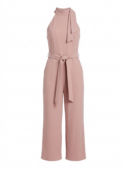 RIVER ISLAND |M| BUST 16| B14| ELEGANT DUSTY ROSE HALTER NECK JUMPSUIT