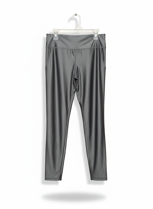 CRIVIT|M|WAIST 26|Charcoal Grey Leather Look Premium Leggings