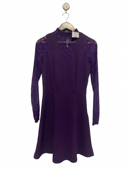 MOHITO |M| BUST 16| C6| ROYAL PURPLE LACE OVERLAY MINI DRESS