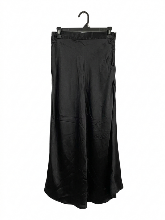 I SAW IT FIRST |M| WAIST 28| ELEGANT BLACK SATIN MAXI SKIRT