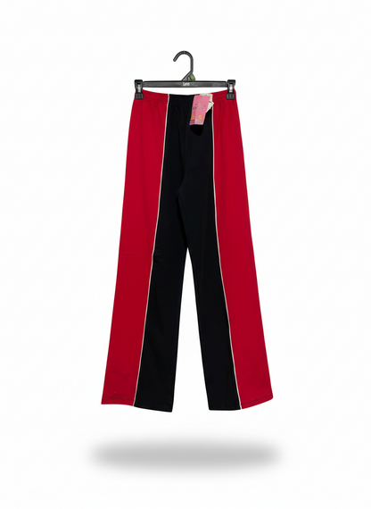 RETRO-CHIC COLOR-BLOCK TRACK PANTS |S| WAIST 24|