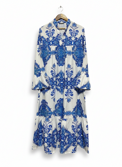 SHEIN |M| BUST 20| WOMEN'S ORNATE DAMASK PRINT MAXI DRESS