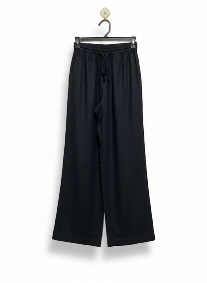 COTTON ON |S| WAIST 24| BLACK WIDE-LEG DRAWSTRING TROUSERS