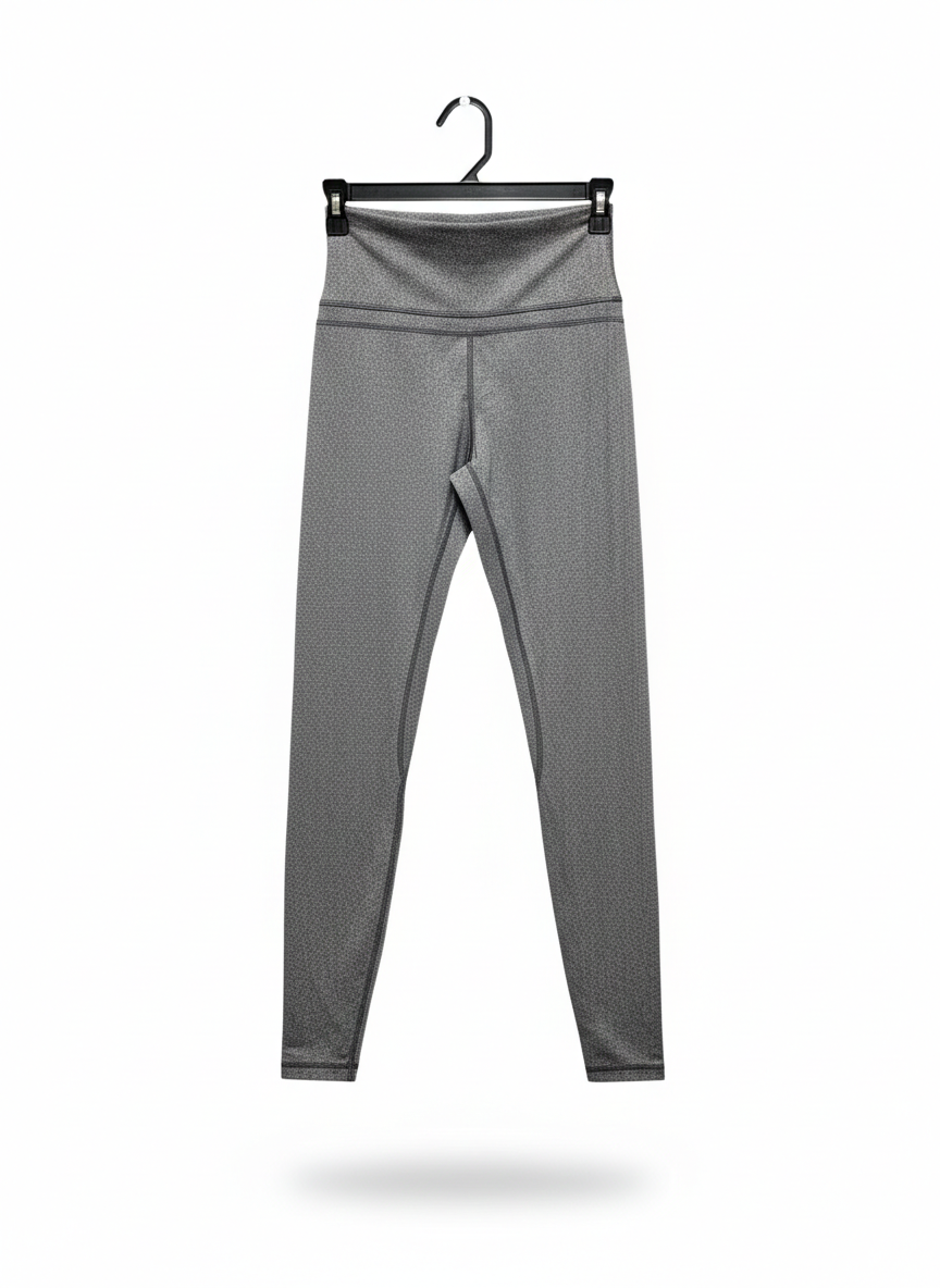 CRZ YOGA|XS|WAIST 24|C9|GREY TEXTURED HIGH-WAISTED ATHLETIC LEGGINGS