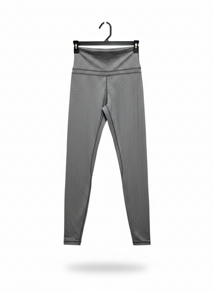 CRZ YOGA|XS|WAIST 24|C9|GREY TEXTURED HIGH-WAISTED ATHLETIC LEGGINGS