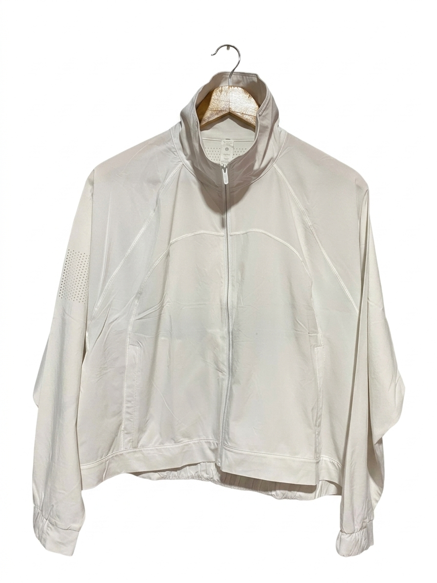 LULULEMON |XL| BUST 21| LIGHTWEIGHT VENTILATED FULL-ZIP JACKET IN BONE WHITE