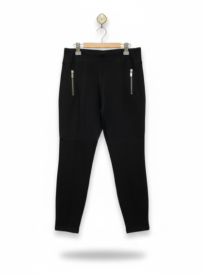 NEXT|M|WAIST 28| WOMEN'S BLACK ANKLE PANTS WITH GOLD-TONE ZIPPERS