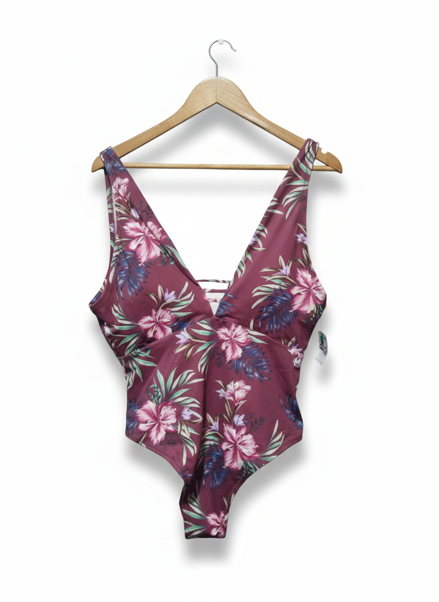 Shade & Shore|L|BUST 18|One Piece Burgundy And Blue