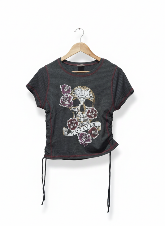 No Boundaries Y2K Skull Tee