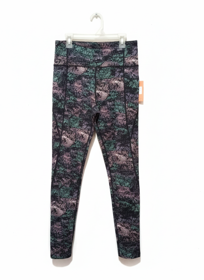 TEK GEAR |L|WAIST 30|Mixed Animal Print Black & Pink Sports Leggings
