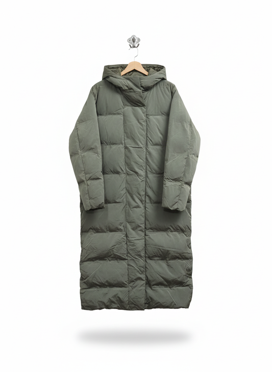 NEXT|M |BUST 26|Longline Quilted Hooded Puffer Coat