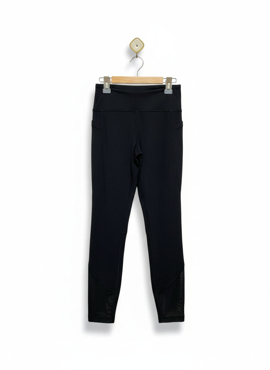 LULULEMON |S| WAIST 24| Black High-Waisted Athletic Leggings